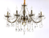 Миниатюра фото подвесная классическая люстра с хрусталем ambrella light tr4950 | 220svet.ru