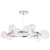 Миниатюра фото подвесная люстра crystal lux agata sp15 v2 chrome/transparente | 220svet.ru