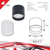 Миниатюра фото потолочный светильник reluce 53007-9.5-001ld gx53 bk | 220svet.ru