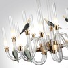 Миниатюра фото подвесная светодиодная люстра odeon light lark 5431/30l под латунь | 220svet.ru