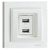 Миниатюра фото розетка 2-а usb-зарядка mono electric despina 250v крем 102-170005-178 | 220svet.ru