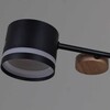 Миниатюра фото люстра reluce 68730-0.3-10 gx53 bk+wood | 220svet.ru