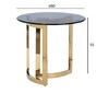 Миниатюра фото стол журнальный темн.стекло/золото garda decor 47ed-et062gold | 220svet.ru