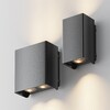 Миниатюра фото уличный настенный светодиодный светильник maytoni shell o570wl-l10b3k | 220svet.ru
