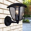 Миниатюра фото уличный настенный светильник reluce 08301-9.2-001sj bk | 220svet.ru
