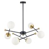 Миниатюра фото потолочная люстра на штанге lumion melody 6581/6 черный | 220svet.ru