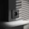 Миниатюра фото розетка встраиваемая с заземлением 16а voltum s70 vls040107 (графит) | 220svet.ru