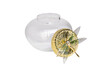 Миниатюра фото ваза стеклянная с крышкой garda decor 55rd6259s | 220svet.ru