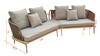 Миниатюра фото диван bayley угловой уличный серый garda decor 129kn-03042 | 220svet.ru
