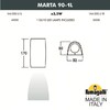 Миниатюра фото фасадный светильник fumagalli marta 90-1l  1a4.000.000.axu1l | 220svet.ru