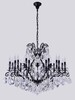 Миниатюра фото подвесная люстра crystal lux magnifico sp19 black/transparent | 220svet.ru