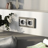 Миниатюра фото накладка для розетки usb серебряный матовый werkel w1179565 | 220svet.ru