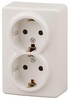 Миниатюра фото розетка эра эксперт 2х2p e schuko 16a 250v 11-2205-02 б0020692 | 220svet.ru