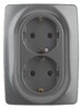 Миниатюра фото розетка эра 12 2x2p e schuko 16a 250v 12-2106-12 б0031234 | 220svet.ru