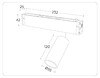 Миниатюра фото трековый светодиодный светильник ambrella light track system magnetic 220v gl1223 | 220svet.ru