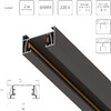 Миниатюра фото шинопровод однофазный 2м lightstar barra 502028-t | 220svet.ru