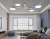 Миниатюра фото потолочная светодиодная люстра на штанге ambrella light linetech fl fl4859/4 gr/wd | 220svet.ru