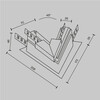 Миниатюра фото соединитель 45° для магнитного шинопровода в гкл maytoni exility tra034cls-42.12b | 220svet.ru