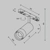Миниатюра фото трековый магнитный светодиодный светильник maytoni exility focus zoom tr211-1-12w2.7k-z-b | 220svet.ru