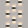 Миниатюра фото уличный настенный светодиодный светильник elektrostandard 1551 techno led черный a049671 | 220svet.ru