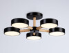 Миниатюра фото потолочная светодиодная люстра на штанге с пультом ду ambrella light comfort fl4828 | 220svet.ru