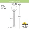 Миниатюра фото садовый светильник-столбик fumagalli mizar.r/g250 g25.151.000.wze27 | 220svet.ru