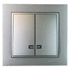 Миниатюра фото выключатель двухклавишный mono electric despina ip20 10a 250v  антрацит 102-242425-103 | 220svet.ru
