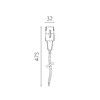 Миниатюра фото подвод питания на 48v lightstar due hermes 510117 | 220svet.ru