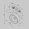 Миниатюра фото трековый магинтный светодиодный светильник maytoni lens tr217-4-15wtw-dd-b | 220svet.ru