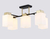 Миниатюра фото потолочная люстра на штанге ambrella light traditional loft tr tr303048/5 bk/gd | 220svet.ru