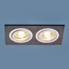 Миниатюра фото встраиваемый светильник elektrostandard 1051/2 bk черный a035242 | 220svet.ru