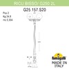 Миниатюра фото садово-парковый фонарь fumagalli ricu bisso/g250 2l g25.157.s20.bye27 | 220svet.ru