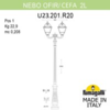 Миниатюра фото парковый фонарь fumagalli nebo ofir/cefa 2l u23.202.r20.bye27 | 220svet.ru