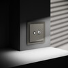 Миниатюра фото розетка телевизионная встраиваемая оконечная tv+sat voltum s70 vls060404 (шелк) | 220svet.ru