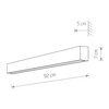 Миниатюра фото настенный светильник nowodvorski straight wall led m 7561 | 220svet.ru