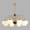 Миниатюра фото потолочная люстра на штанге lumion larina 8323/8c латунь/коричневый | 220svet.ru