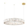 Миниатюра фото подвесной светодиодный светильник odeon light crossa 5072/100l золотой | 220svet.ru