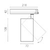 Миниатюра фото трековый трехфазный светильник 24w lightstar alta base a5237triac | 220svet.ru