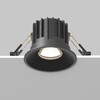 Миниатюра фото встраиваемый светодиодный светильник maytoni round dl058-12w4k-b | 220svet.ru