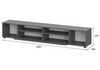 Миниатюра фото тв-тумба woodville сибити графит серый 582759 | 220svet.ru