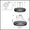 Миниатюра фото подвесная светодиодная люстра odeon light panta 4927/85l хром | 220svet.ru