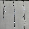 Миниатюра фото гирлянда бахрома с колпачком 3,1 x 0,5 м белая 220в, 120 led, провод черный пвх, ip65 ltc pil120cap-11-2w | 220svet.ru