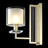 Миниатюра фото бра crystal lux nicolas ap1 gold/white | 220svet.ru