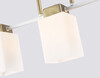 Миниатюра фото потолочная люстра на штанге ambrella light traditional loft tr tr303045/3 wh/gd | 220svet.ru