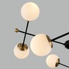 Миниатюра фото потолочная люстра на штанге lumion melody 6581/8 черный | 220svet.ru
