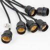 Миниатюра фото гирлянда для освещения теплиц 5м+3м uniel udl-k230 6/e27/5m ip54 black belt-light greenhouse ul-00010925 | 220svet.ru