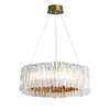 Миниатюра фото подвесная светодиодная люстра 10310p-580 white/gold delight collection | 220svet.ru