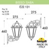 Миниатюра фото светильник уличный настенный fumagalli bisso/saba k22.131.000.bye27 dn | 220svet.ru