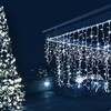 Миниатюра фото новогодняя гирлянда занавес белый с эффектом мерцания 2*3м ip65 eurosvet 200-101 200-101 | 220svet.ru