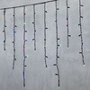 Миниатюра фото гирлянда бахрома 3,2 x 0,9 м разноцветная 220в, 168 led, провод черный каучук, ip65 ltc ll168-1-2m | 220svet.ru